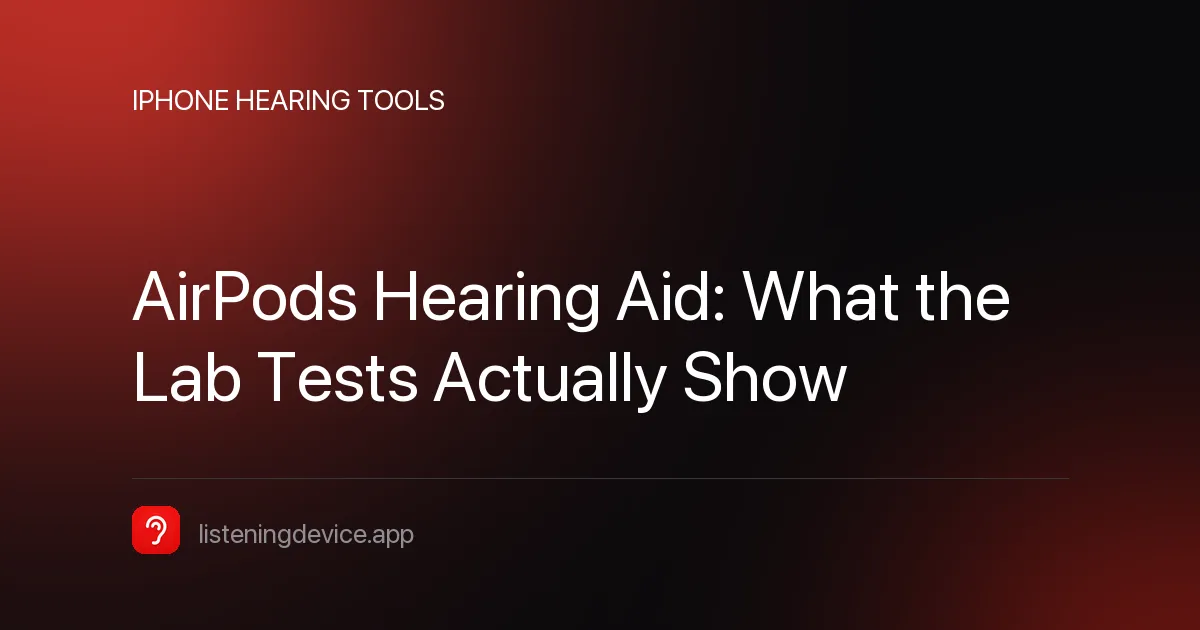 Article cover: AirPods Hearing Aid, What the Lab Tests Actually Show