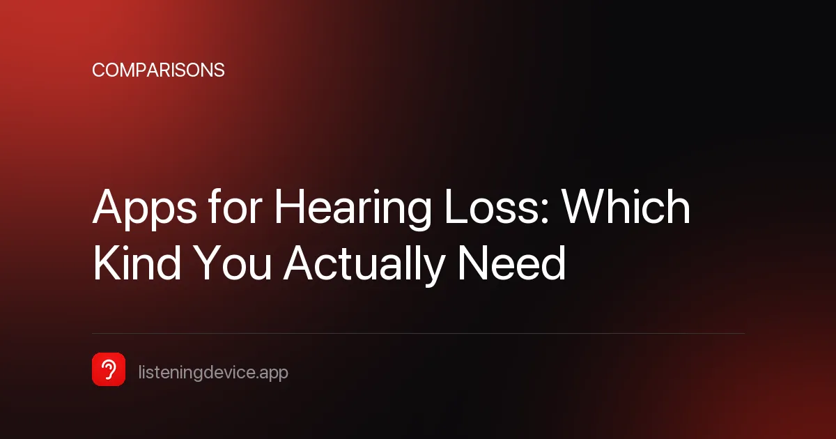 Article cover: Apps for Hearing Loss, Which Kind You Actually Need